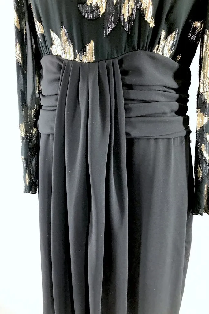 Vintage Patra Black Chiffon Dress