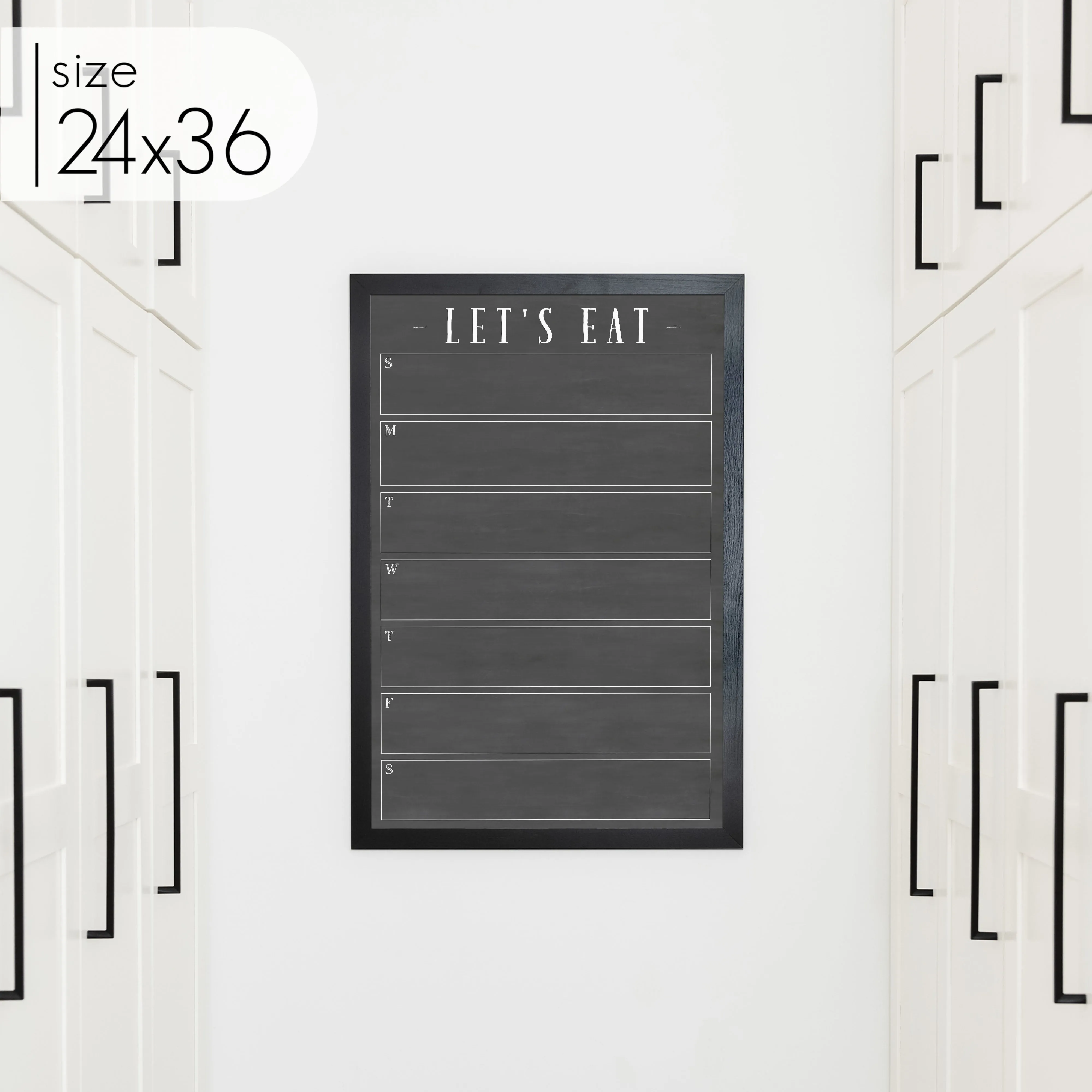 Weekly Framed Chalkboard Calendar | Vertical Swanson