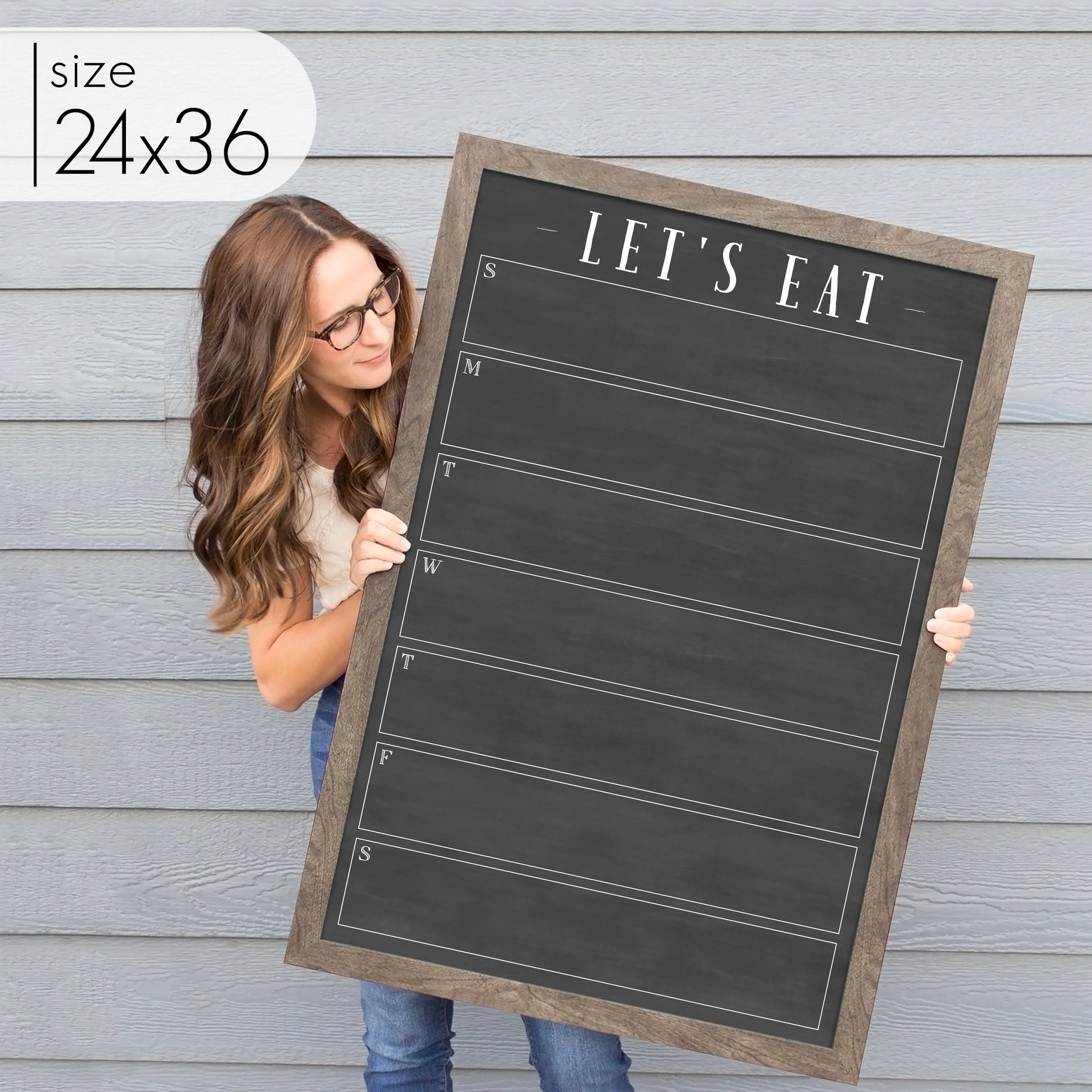 Weekly Framed Chalkboard Calendar | Vertical Swanson