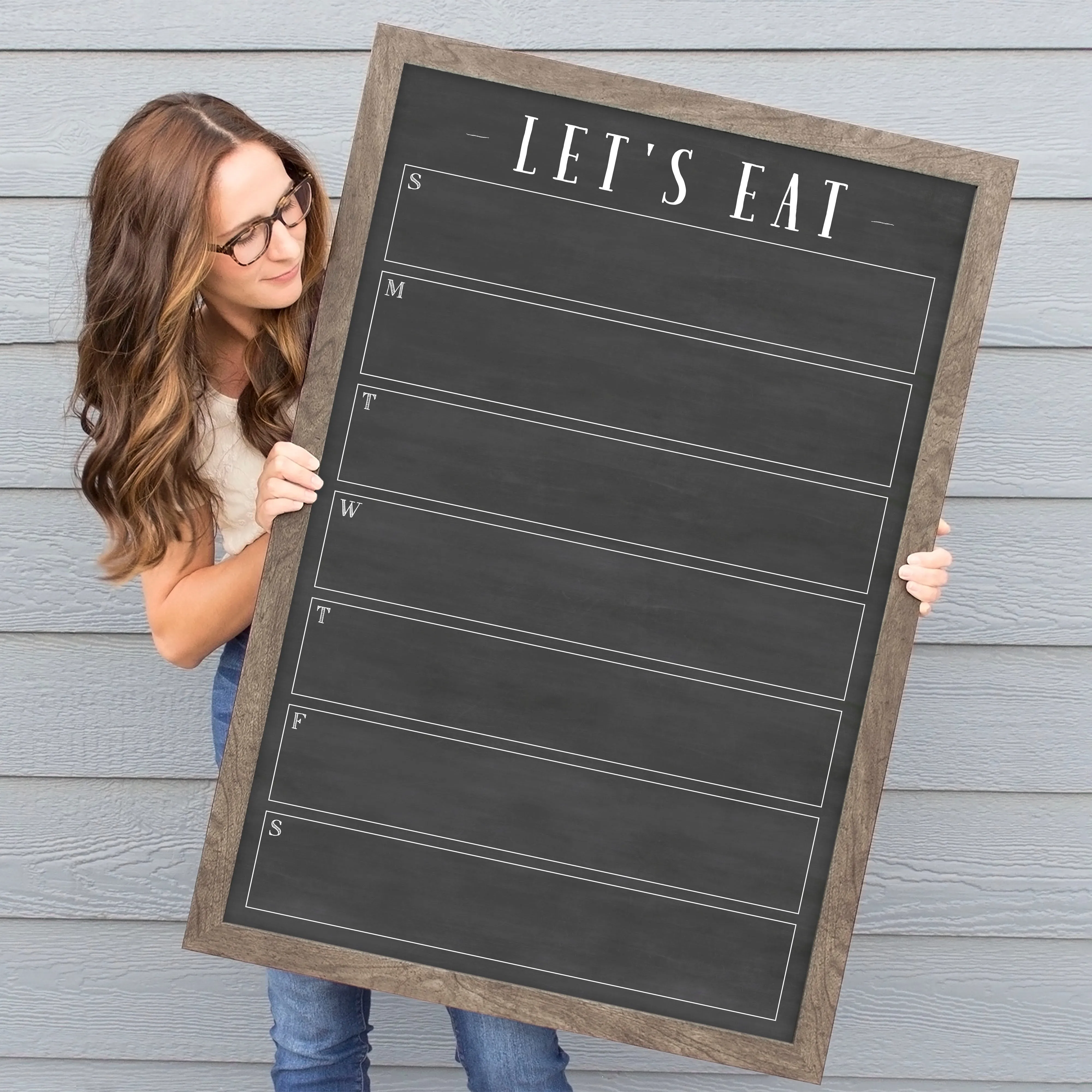 Weekly Framed Chalkboard Calendar | Vertical Swanson