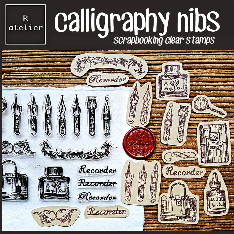 Writer's Kit Scrapbooking Clear Stamps